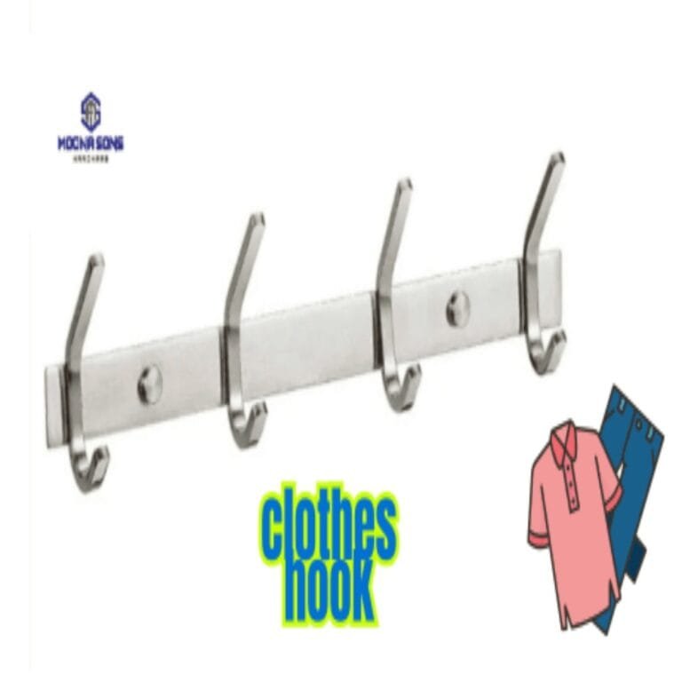Clothes hook /clothes hanger strip steel- 4 hooks