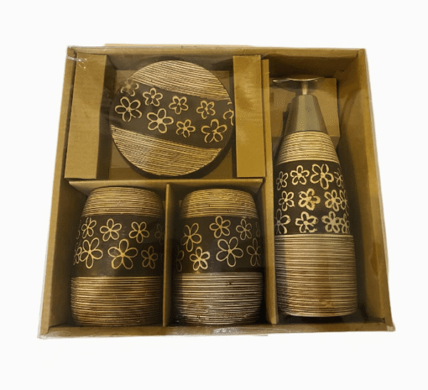 ceramic bath set soap dish brush holder