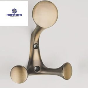 Clothes hook with 3 hooks zinc bronze