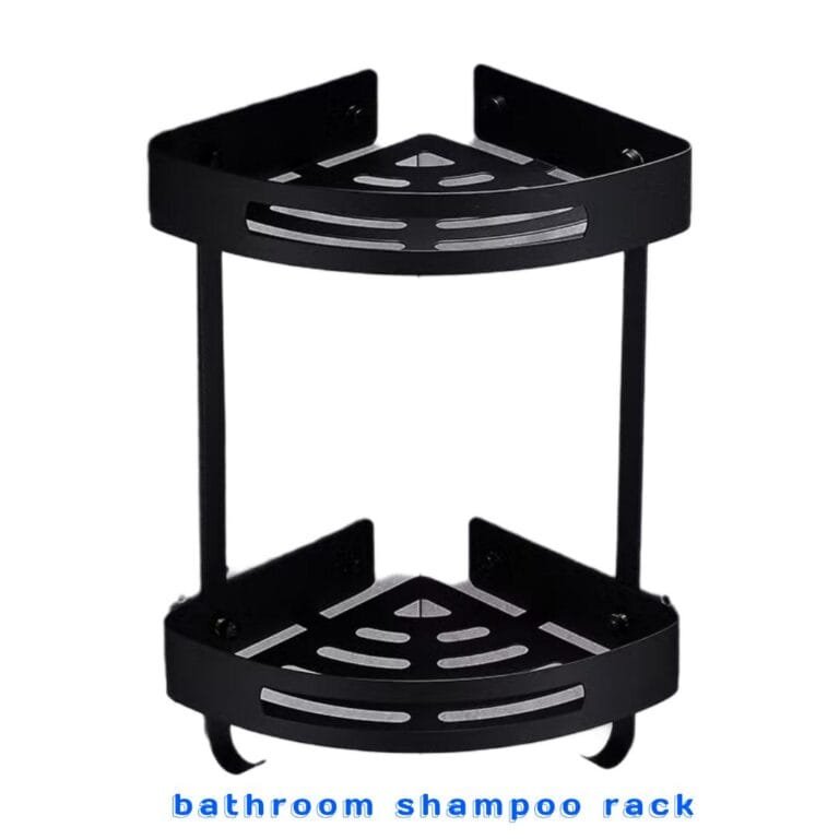 double layer shampoo rack black