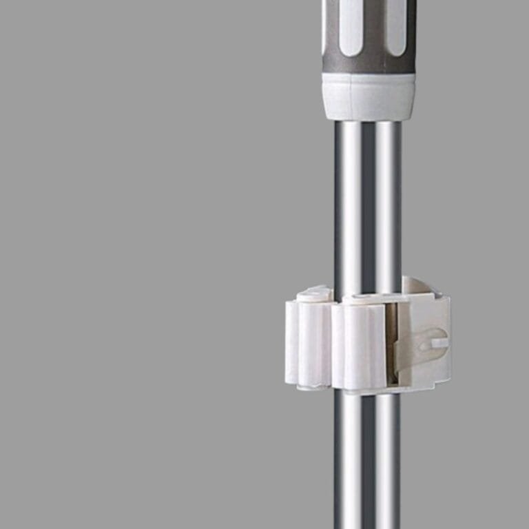 white stick on mop holder